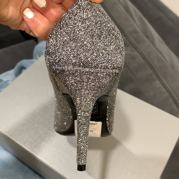 Balenciaga knife pump shiny fabric silver size 38 - Picture 5 of 7